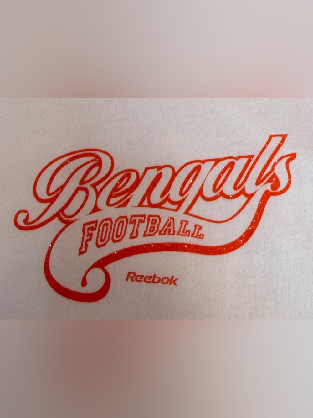 Vintage Reebok Womens Size XL Cincinnati Bengals NFL White Orange Long Sleeve S